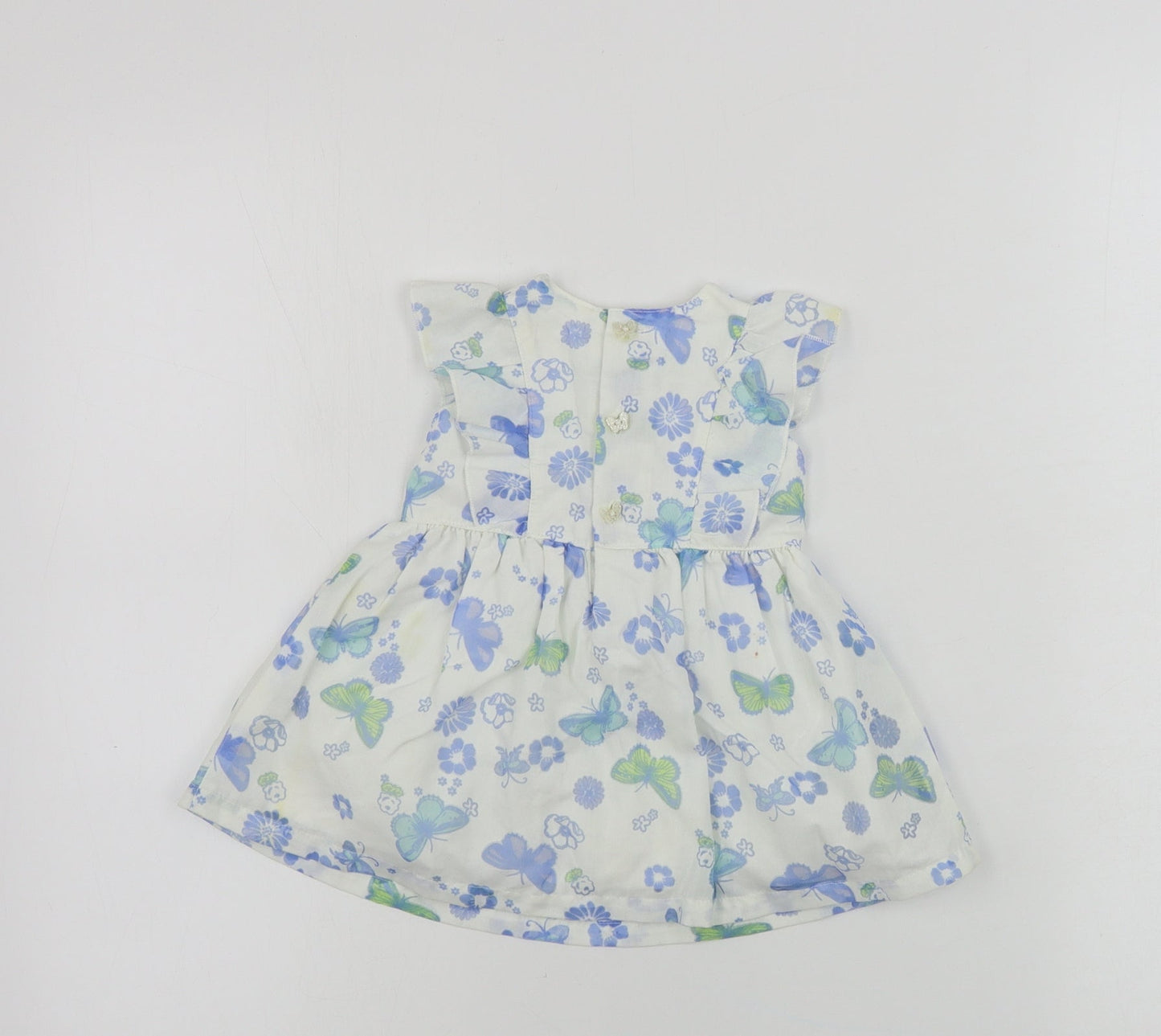 Baby Boutique  Girls White Floral  A-Line  Size 0-3 Months