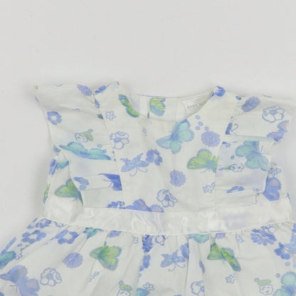 Baby Boutique  Girls White Floral  A-Line  Size 0-3 Months