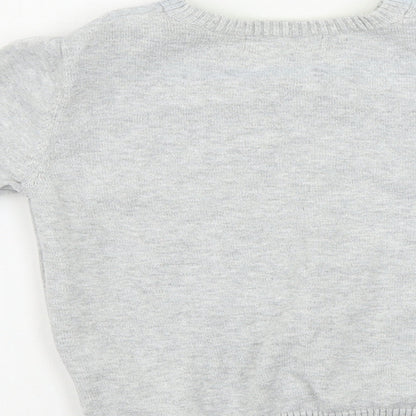 H&M  Boys Grey Geometric  Pullover Jumper Size 2-3 Years