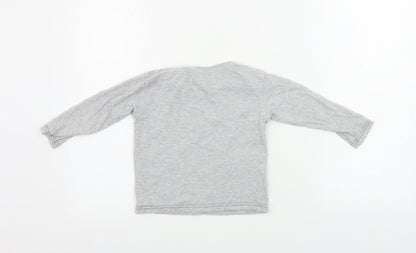 Rebel  Boys Grey   Basic T-Shirt Size 3-4 Years