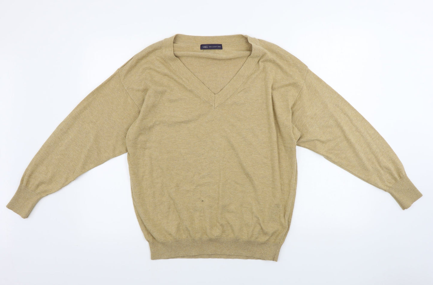 Womens UK Size 12 Marks and Spencer Beige Pullover Jumper