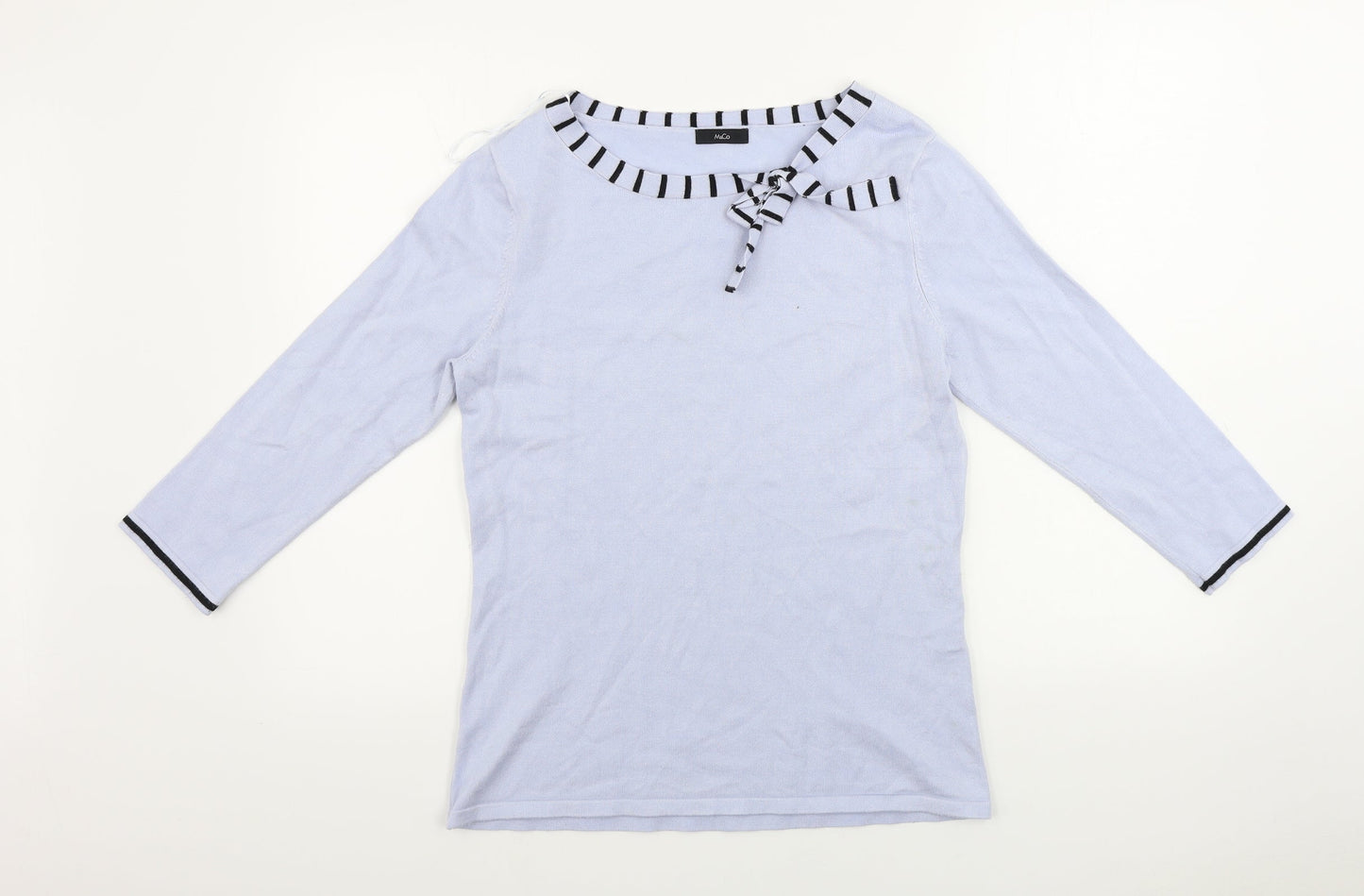 Womens UK Size 14 M&Co Blue Pullover Jumper