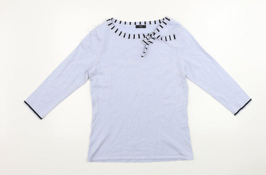 Womens UK Size 14 M&Co Blue Pullover Jumper