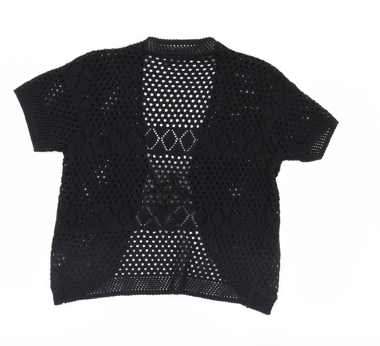 Womens UK Size M CHIC Black Cardigan Jumper