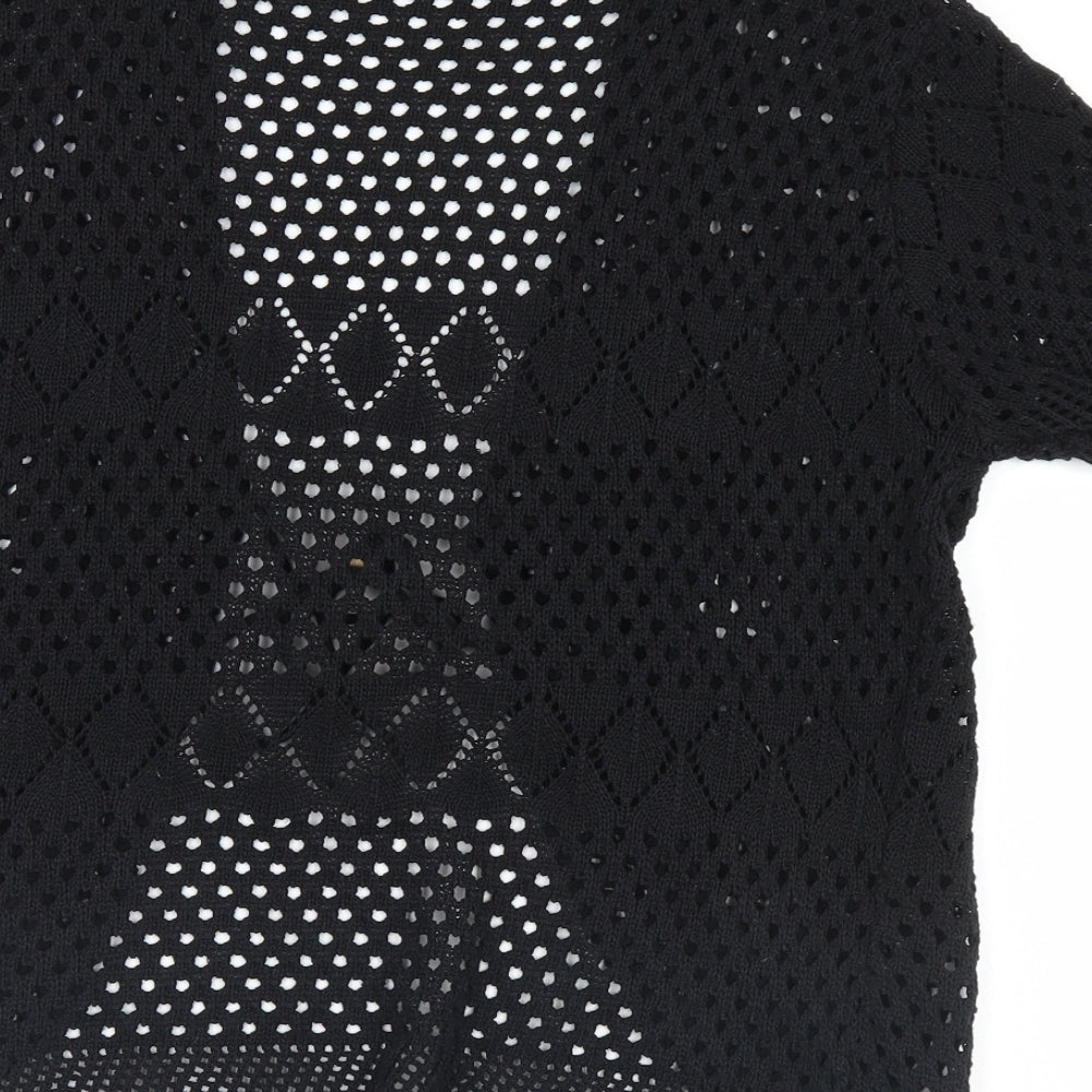 Womens UK Size M CHIC Black Cardigan Jumper