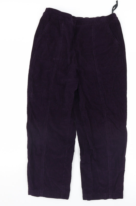 Womens UK Size 12 Isle Essentials Regular Fit  Purple Trousers