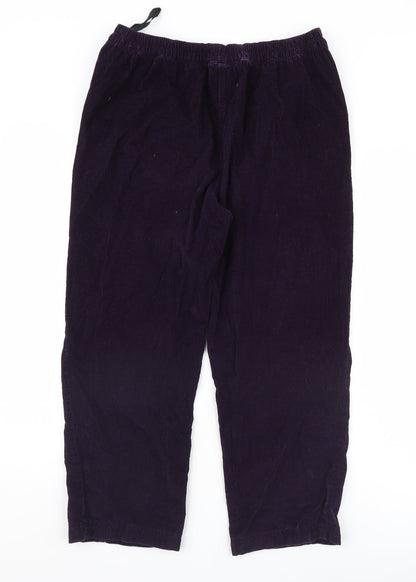 Womens UK Size 12 Isle Essentials Regular Fit  Purple Trousers