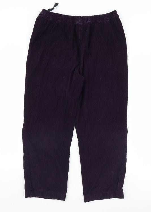 Womens UK Size 12 Isle Essentials Regular Fit  Purple Trousers