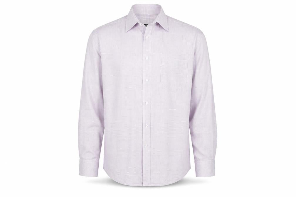 Mens UK Size 44 Debenhams Purple  Button-Up Long Sleeve Casual Shirt