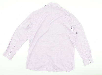 Mens UK Size 44 Debenhams Purple  Button-Up Long Sleeve Casual Shirt