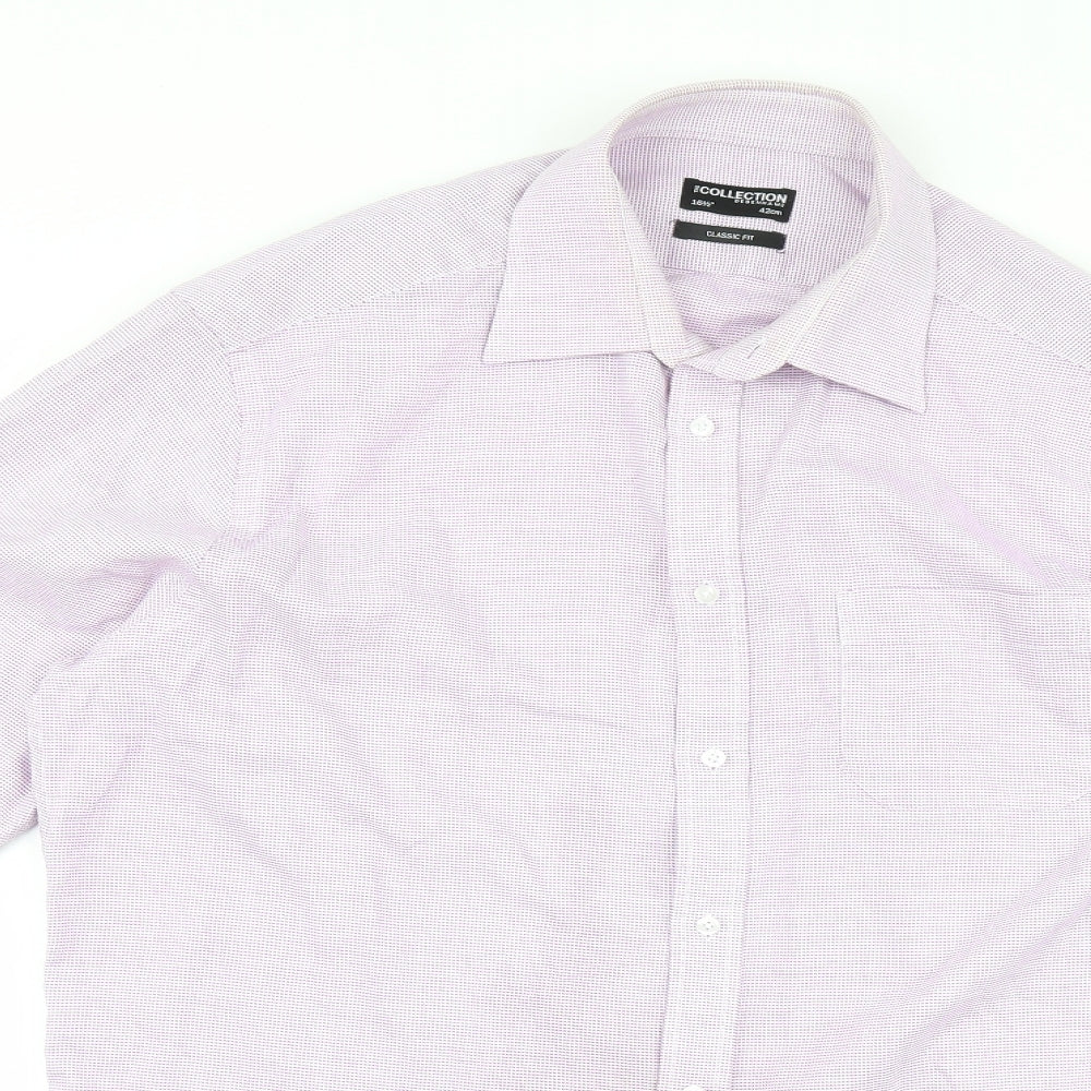 Mens UK Size 44 Debenhams Purple  Button-Up Long Sleeve Casual Shirt