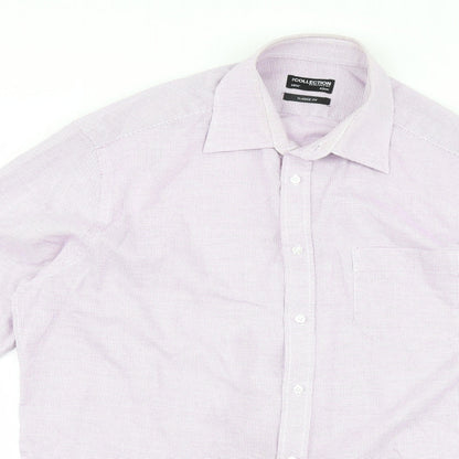 Mens UK Size 44 Debenhams Purple  Button-Up Long Sleeve Casual Shirt
