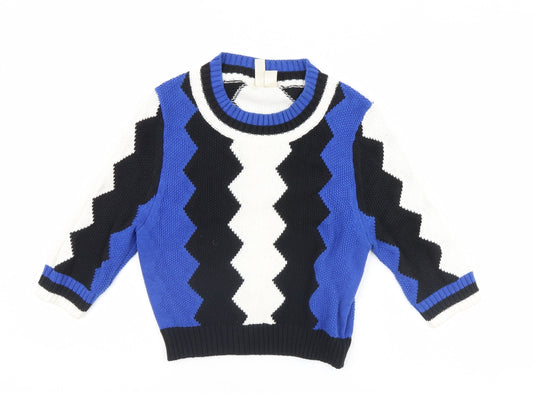 FOREVER 21 Girls Multicoloured Striped  Pullover Jumper Size M