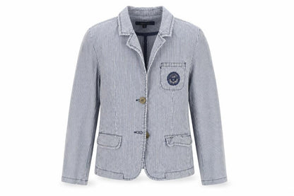 j jeans Girls Blue Striped  Jacket  Size 10 Years