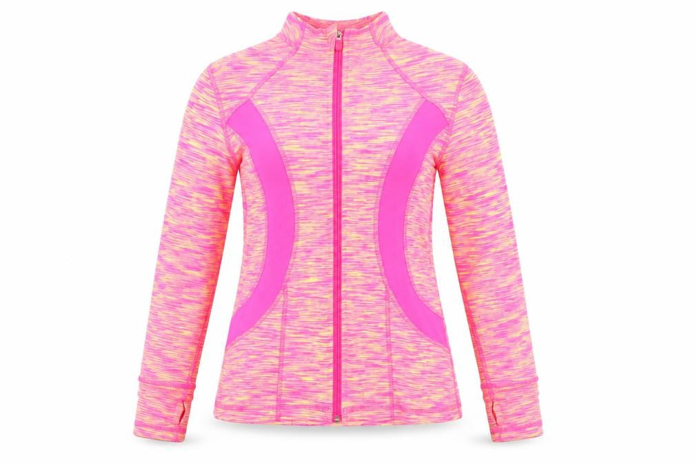 Front view of Reflex girls’ pink jacket, size M