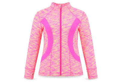 Front view of Reflex girls’ pink jacket, size M