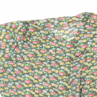NEXT Girls Ivory Floral  Kimono Blouse Size 9 Years