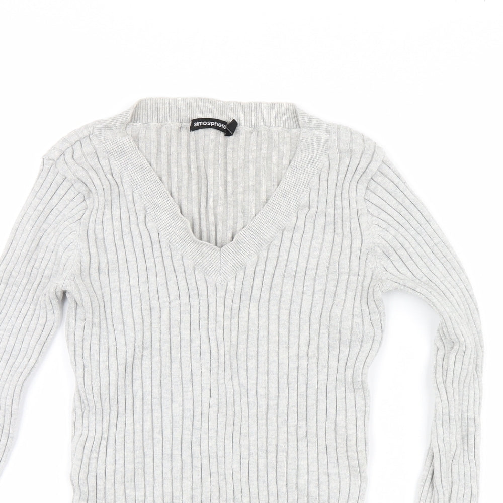 Womens UK Size 10 Atmosphere Grey Pullover Jumper