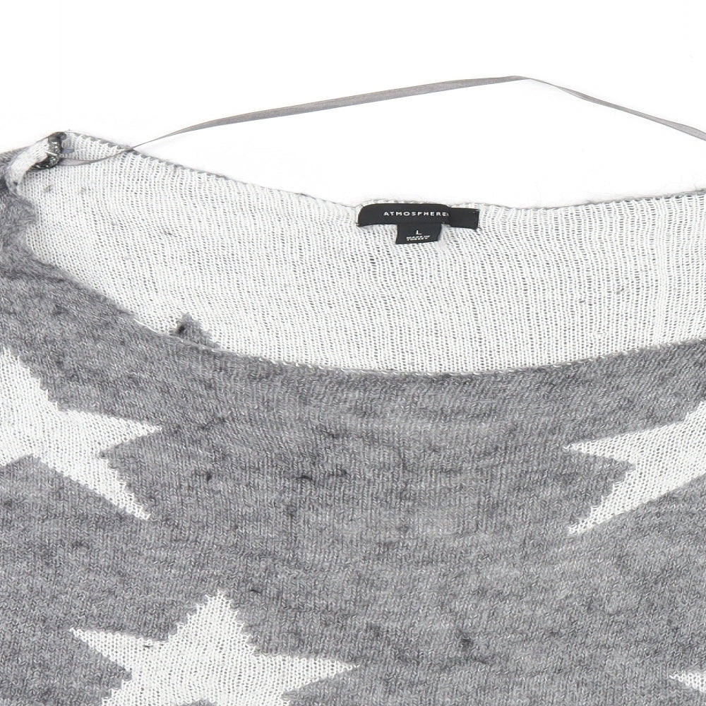 Womens UK Size L Atmosphere Grey Pullover Jumper