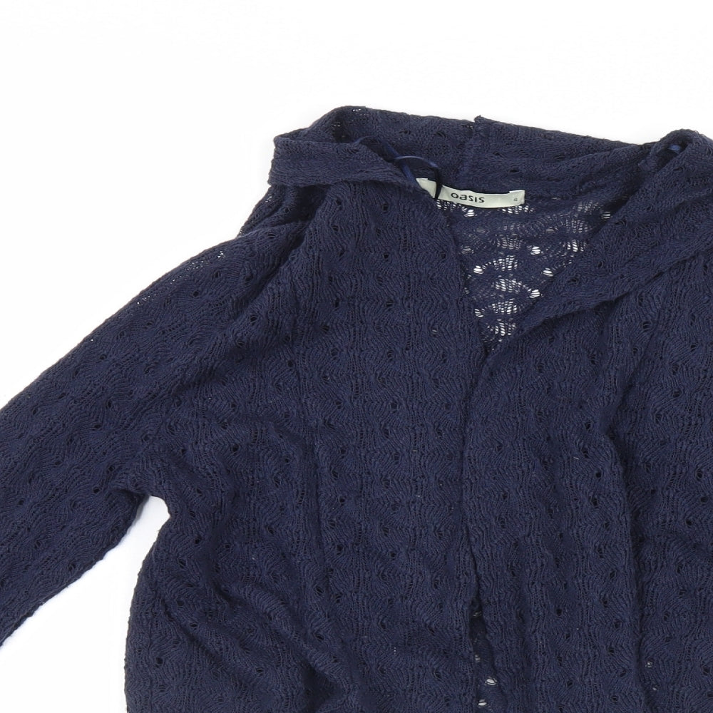 Womens UK Size S Oasis Blue Cardigan Jumper