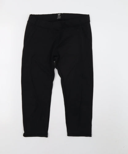 H&M Womens Black   Cropped Leggings Size 10 L20 in