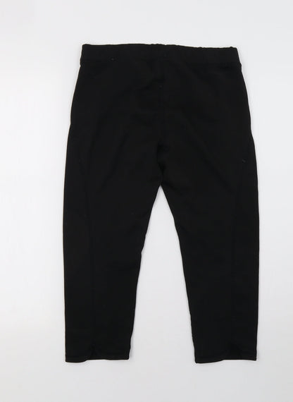 H&M Womens Black   Cropped Leggings Size 10 L20 in