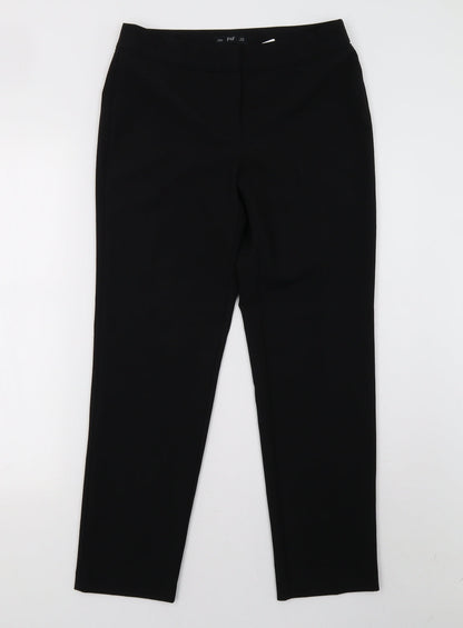 F&F Womens Black   Trousers  Size 8 L28 in