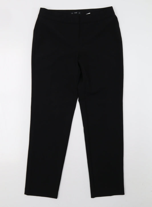 F&F Womens Black   Trousers  Size 8 L28 in
