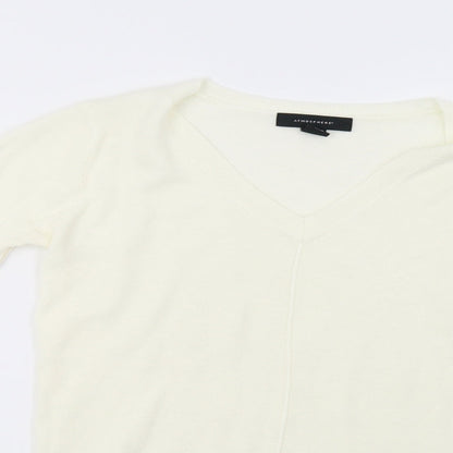 Primark Womens White  Knit Pullover Sweatshirt Size 6