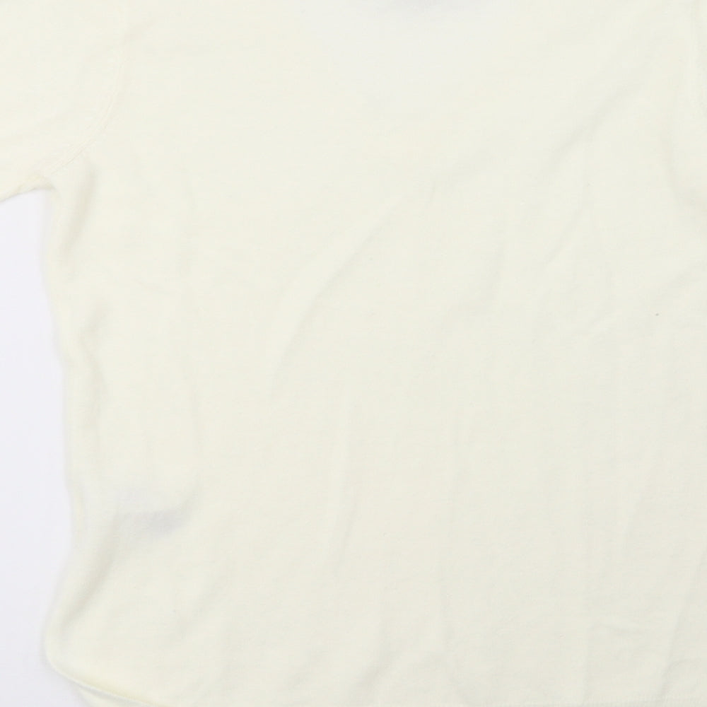 Primark Womens White  Knit Pullover Sweatshirt Size 6