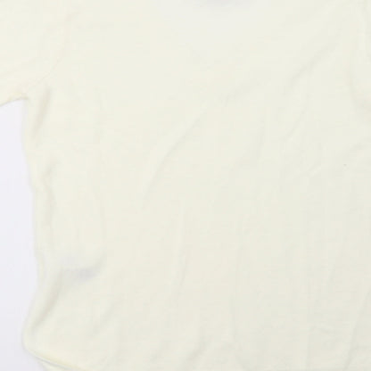 Primark Womens White  Knit Pullover Sweatshirt Size 6