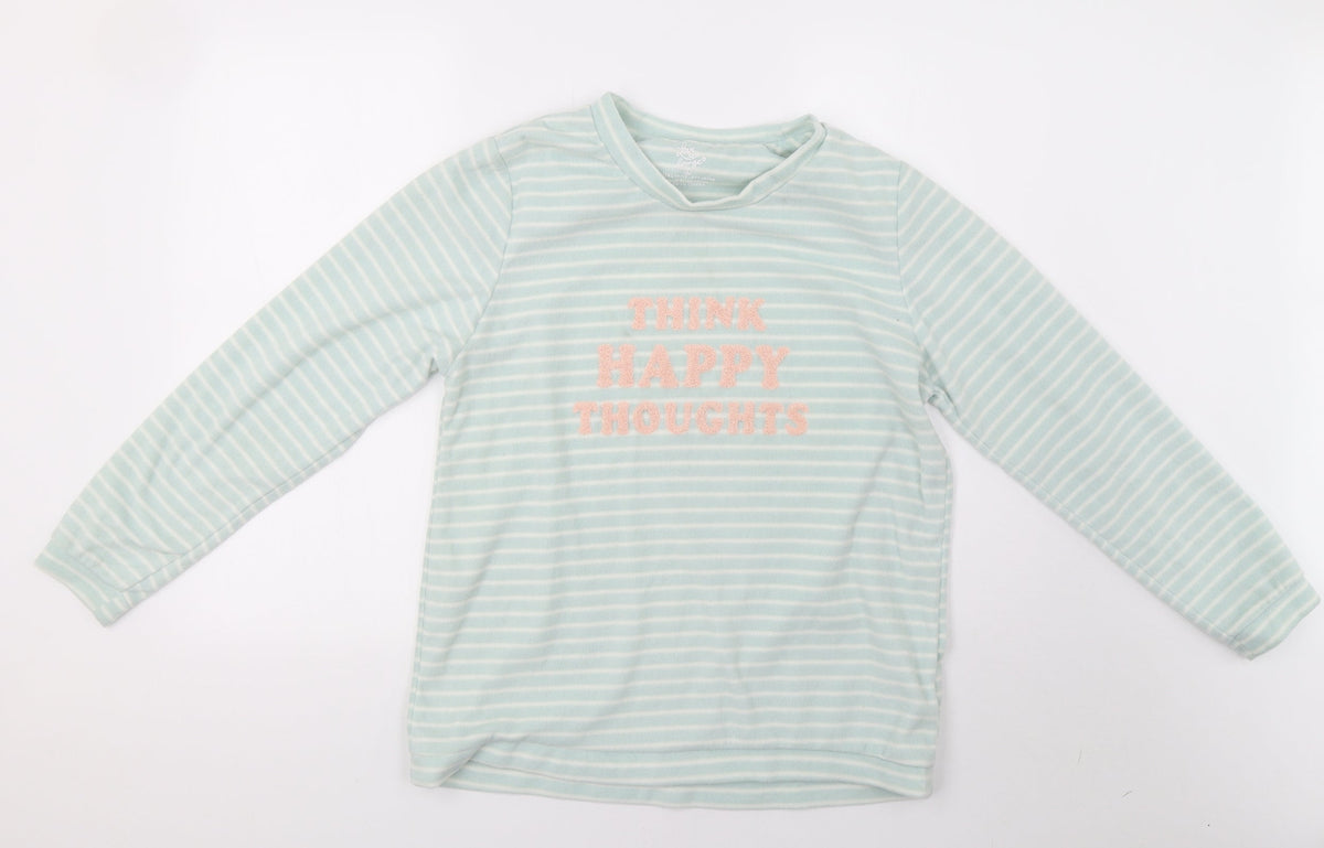 Primark Womens Green Striped   Pyjama Top Size S