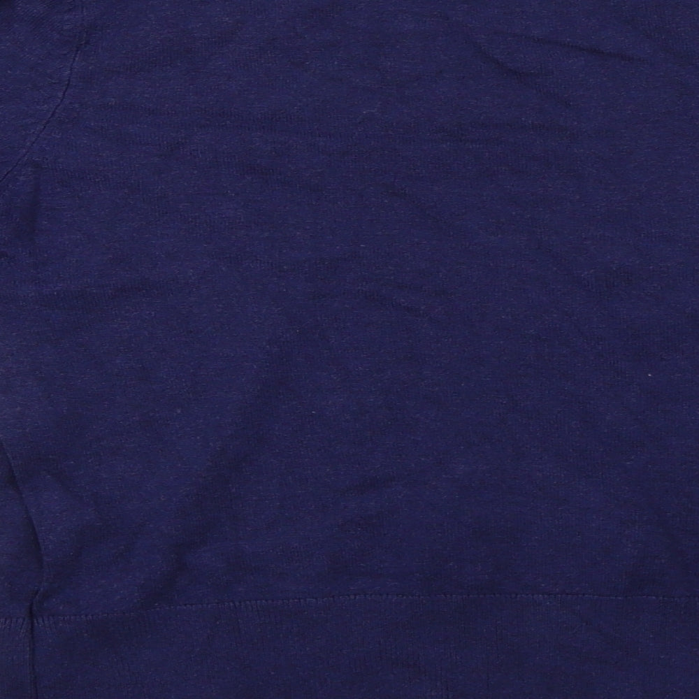 Brand and care label for Red Herring women’s blue pullover sweatshirt, size UK 16
