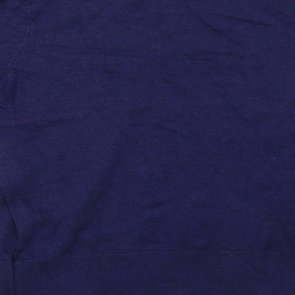 Brand and care label for Red Herring women’s blue pullover sweatshirt, size UK 16
