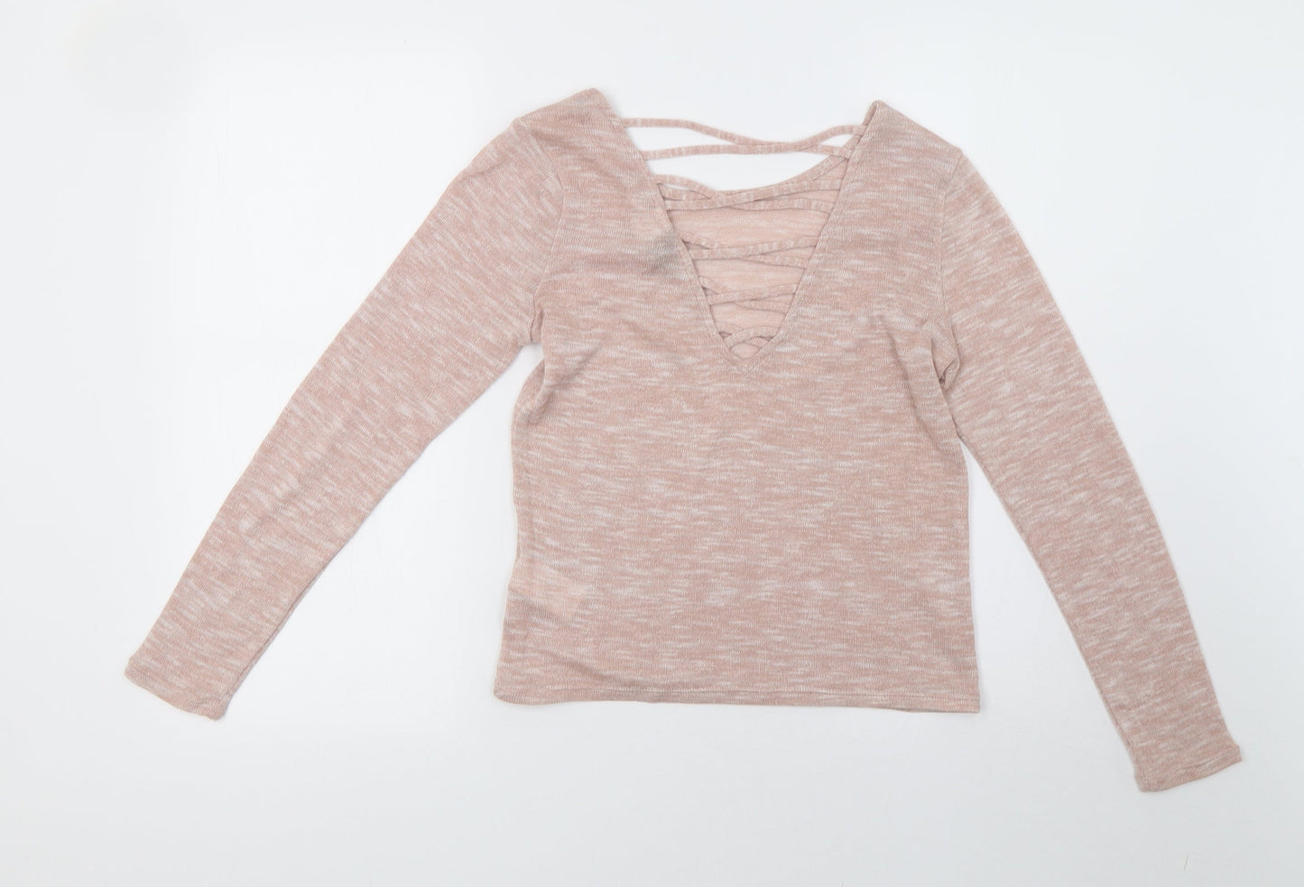 H&M Womens Pink   Pullover Sweatshirt Size M