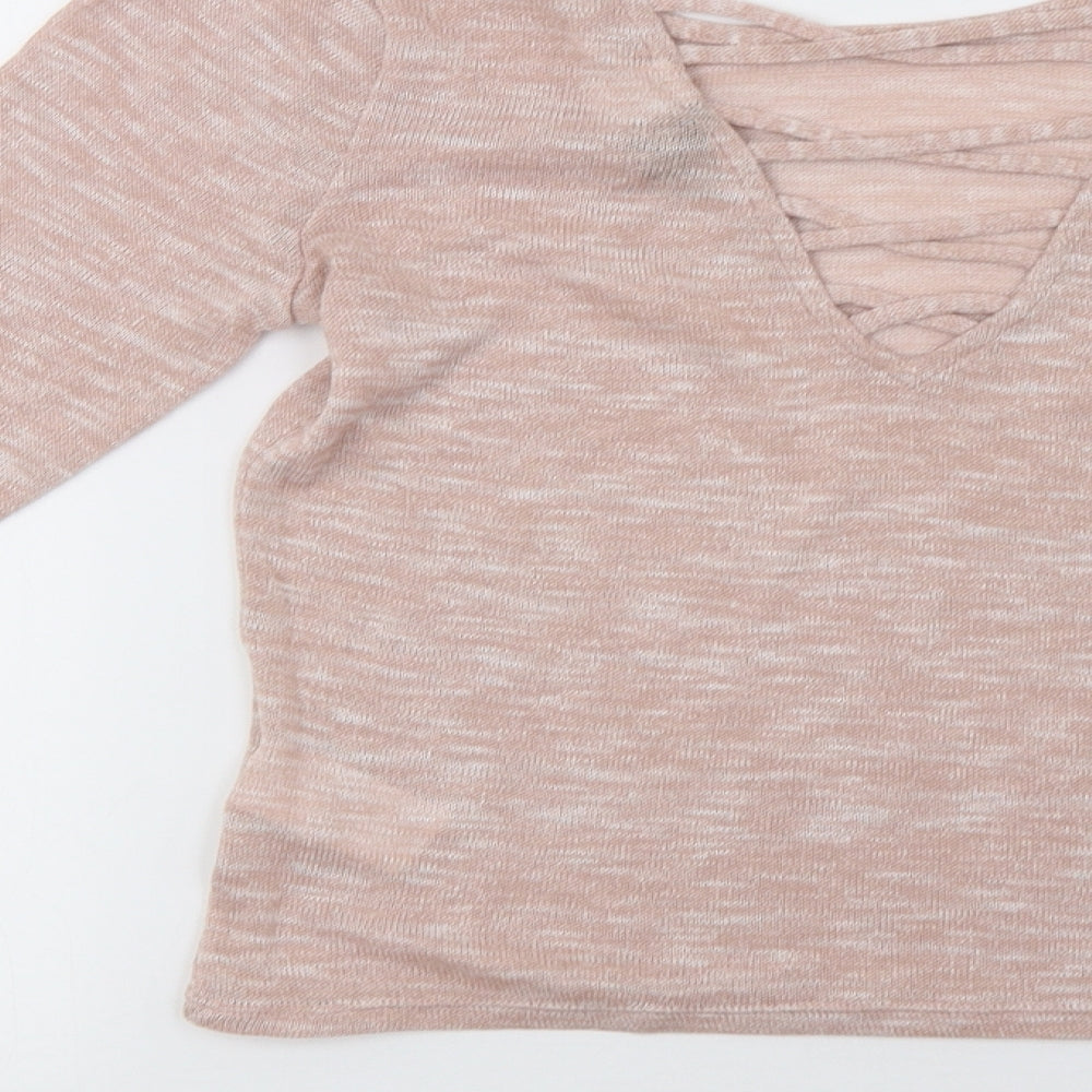 H&M Womens Pink   Pullover Sweatshirt Size M