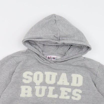 hullabaloo Girls Grey   Pullover Hoodie Size 12 Years