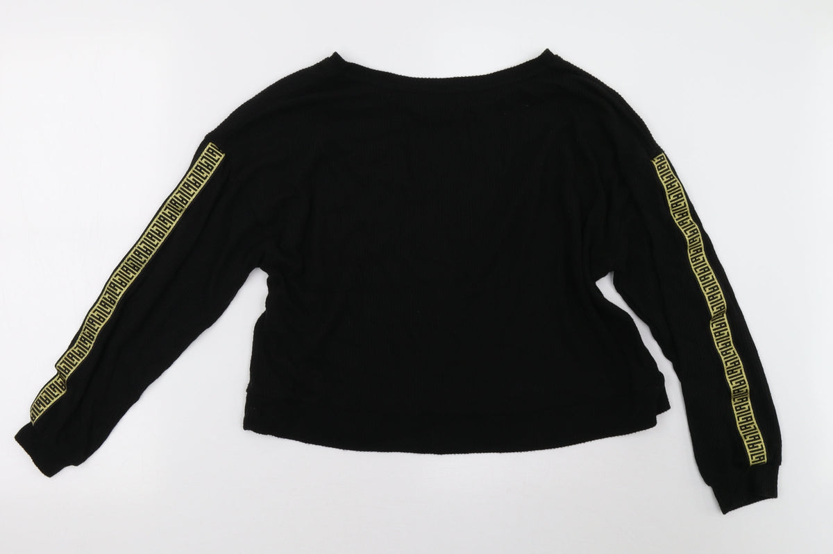 New Look Womens Black   Pullover Sweatshirt Size M