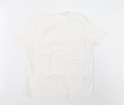 Womens UK Size 8 H&M White Basic T-Shirt
