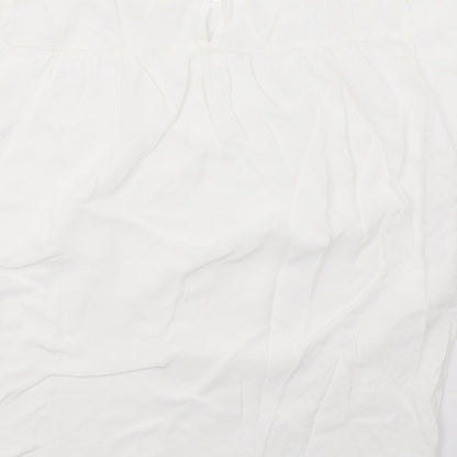 Womens UK Size 8 H&M White Basic T-Shirt