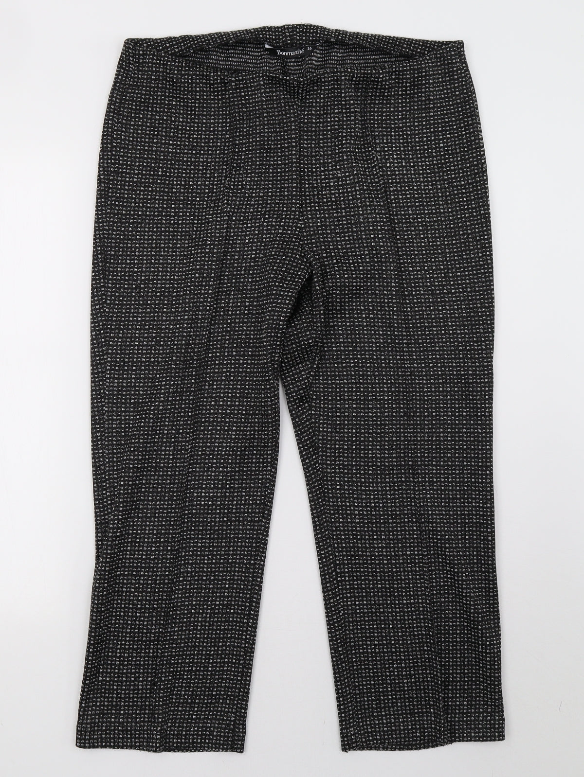 Bonmarché Womens Black   Cropped Trousers Size 16 L25 in