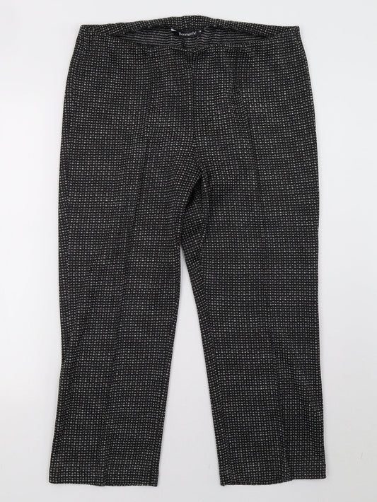 Bonmarché Womens Black   Cropped Trousers Size 16 L25 in