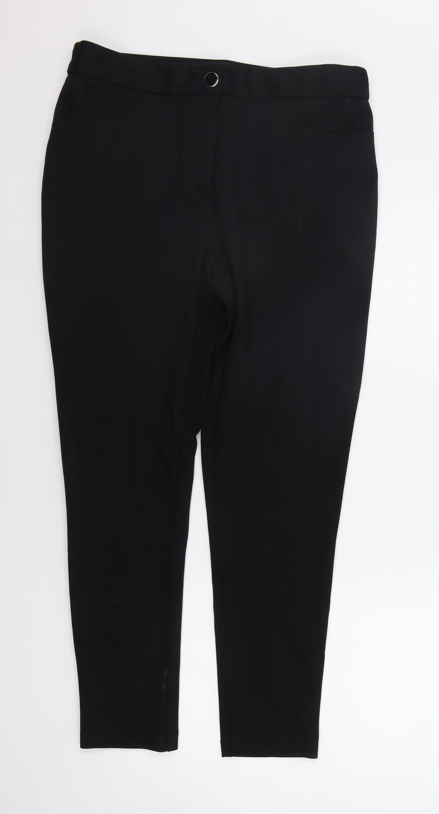 Womens UK Size 14 F&F Regular Fit  Black Trousers