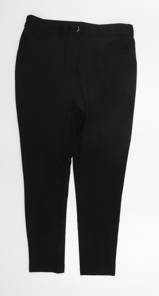 F&F Womens Black   Trousers  Size 14 L27 in