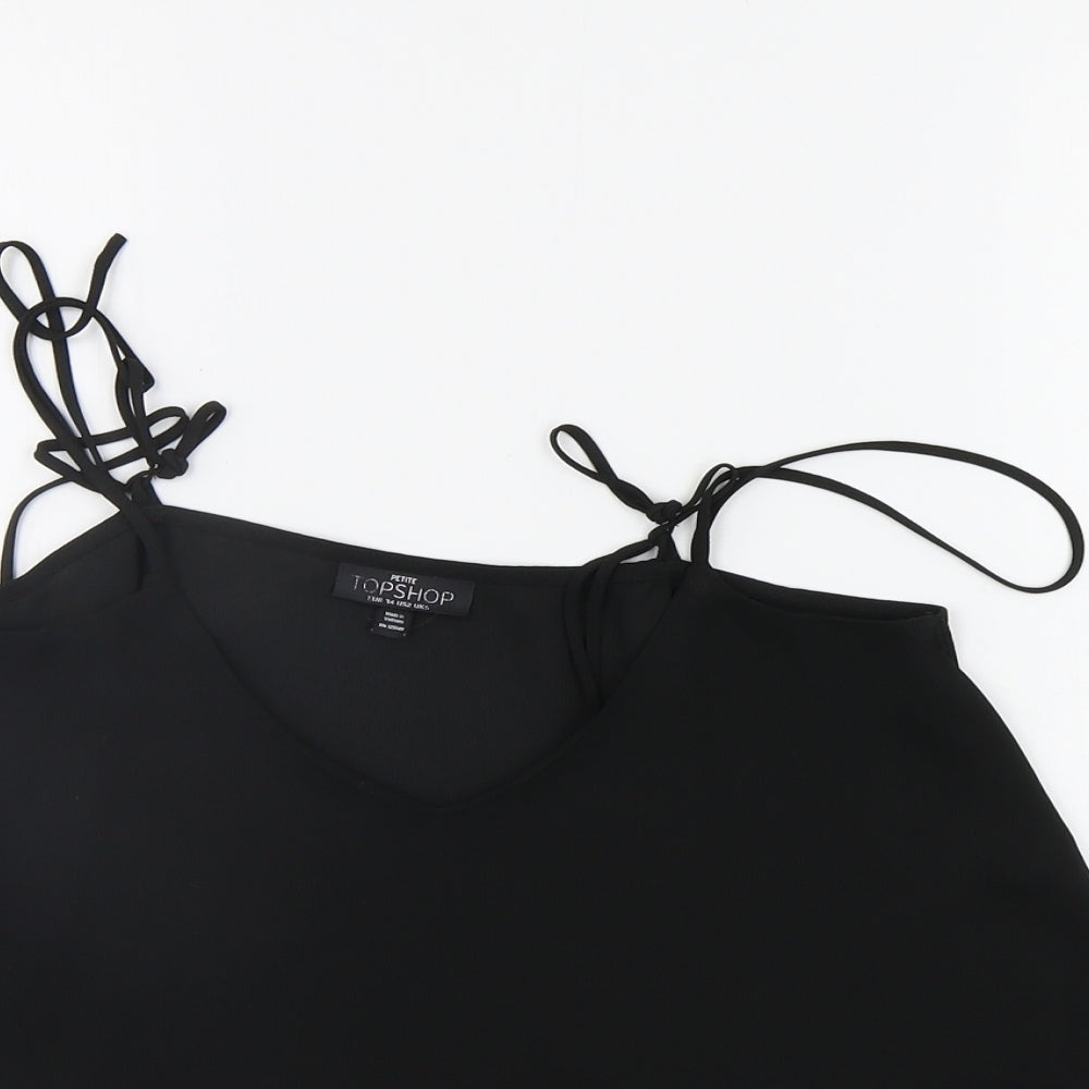 Womens UK Size 6 Topshop Black Basic Tank