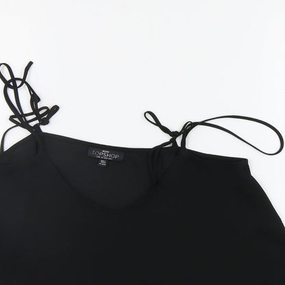 Womens UK Size 6 Topshop Black Basic Tank