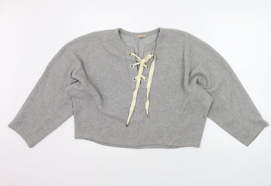 Womens UK Size S Zara Grey Pullover Jumper