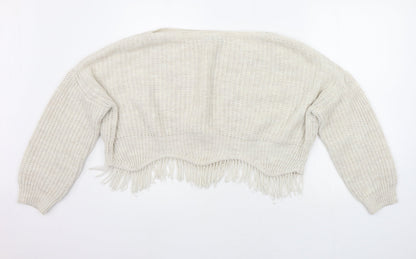 Womens UK Size M Quiz White Pullover Jumper
