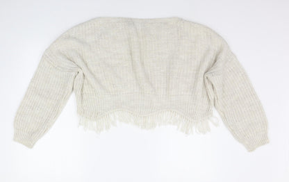 Womens UK Size M Quiz White Pullover Jumper