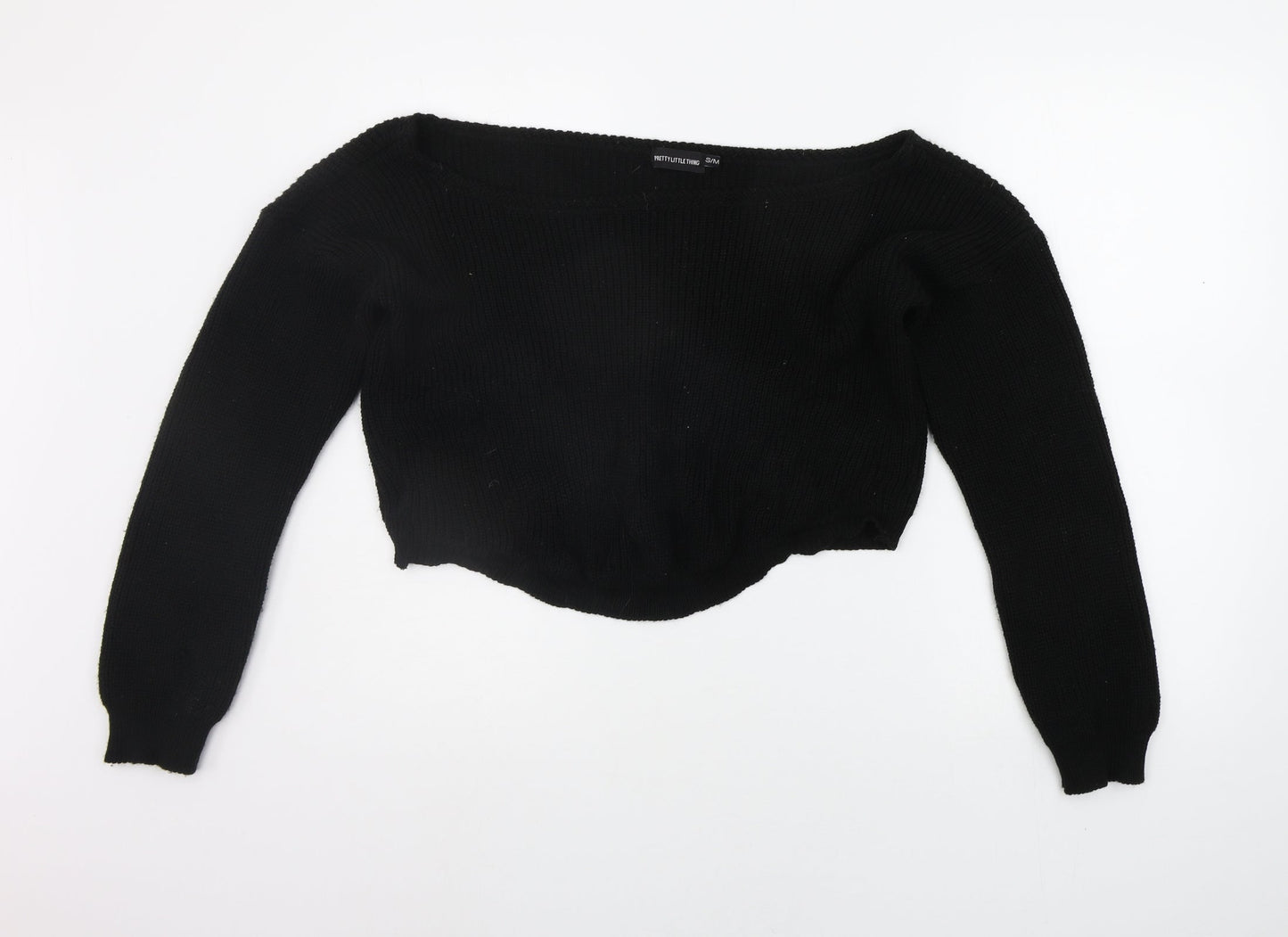 Womens UK Size M PRETTYLITTLETHING Black Pullover Jumper